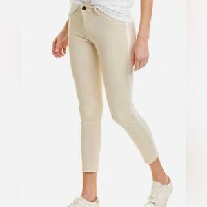 DL1961 Beige Florence Sheridan Cropped Mid-Rise Instasculpt Skinny Jean SZ 26